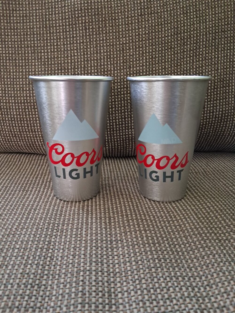 2 - COORS LIGHT Special Edition NBA LA Clippers Promo Aluminum Metal Cup 16oz